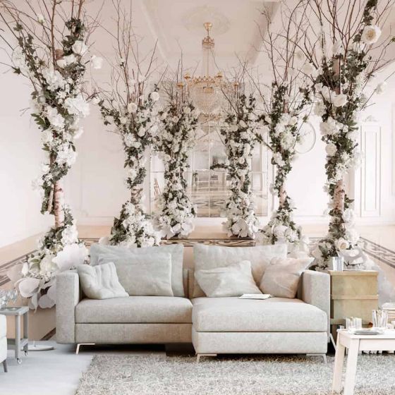 Flower Chamber fotostat - flot foto tapet til væggen