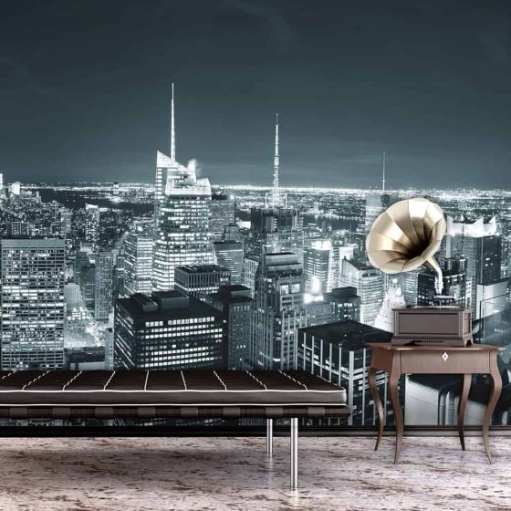 New York natteliv fotostat - flot foto tapet til væggen