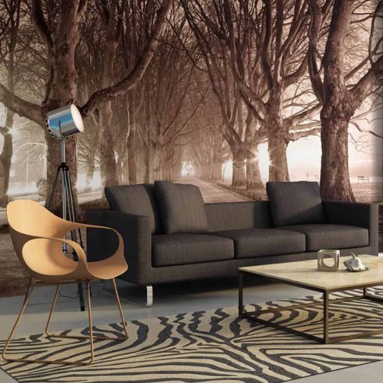 Park alley fotostat - flot foto tapet til væggen