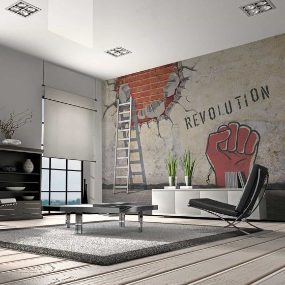 The invisible hand of the revolution fotostat - flot foto tapet til væggen