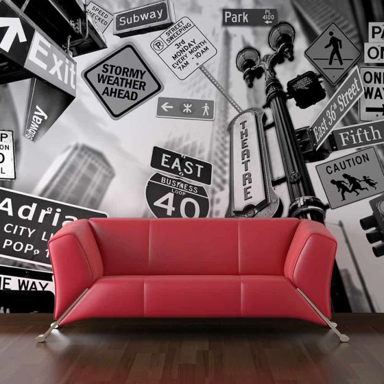 Alle veje fører til Manhattan fotostat - flot foto tapet til væggen