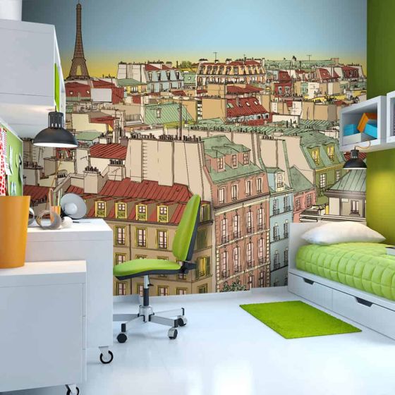 Godmorgen Paris! fotostat - flot foto tapet til væggen