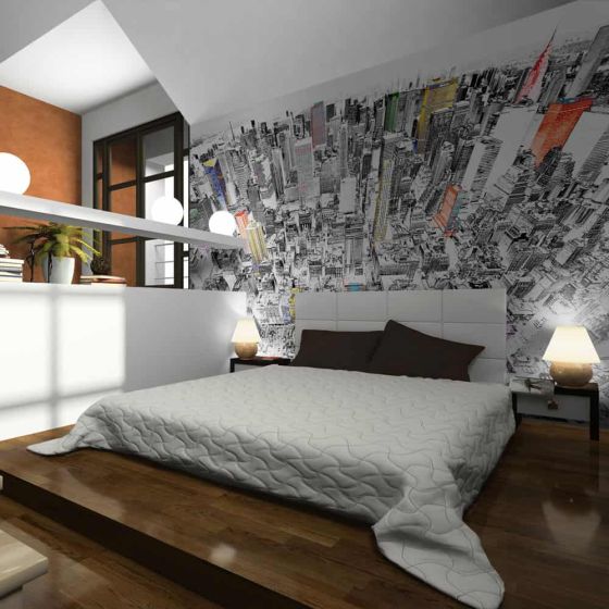 Skitse af New York fotostat - flot foto tapet til væggen