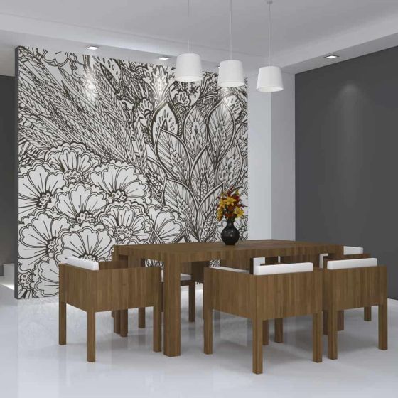 eng (sort og hvid) fotostat - flot foto tapet til væggen