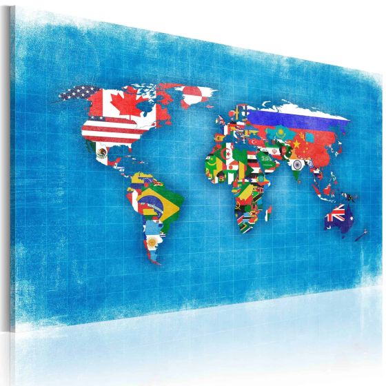 Flags of the World canvas print - flot billede på lærred