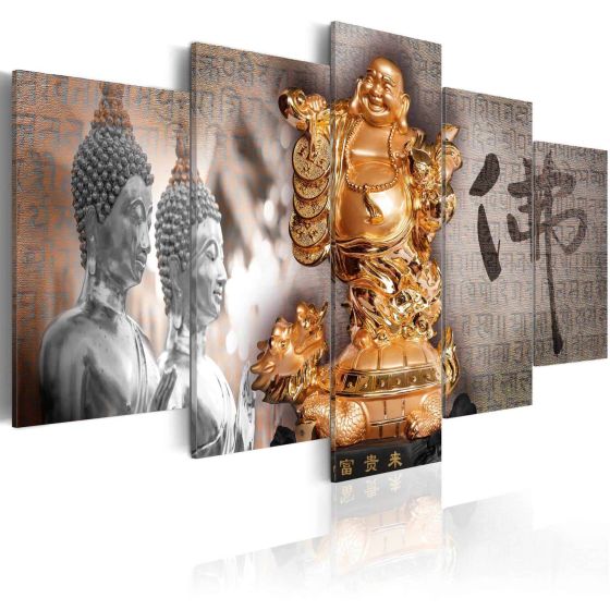 Smile to Buddha! canvas print - flot billede på lærred