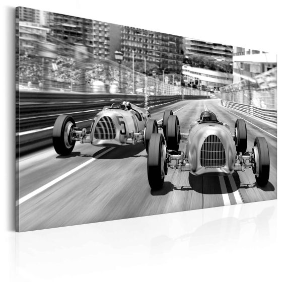 Old Cars Racing canvas print - flot billede på lærred