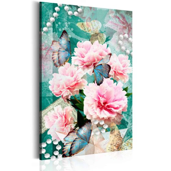 Written in Flowers canvas print - flot billede på lærred