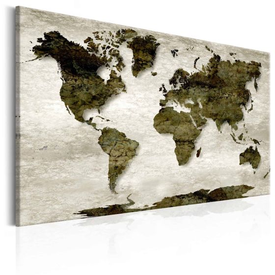 World Map: Green Planet canvas print - flot billede på lærred