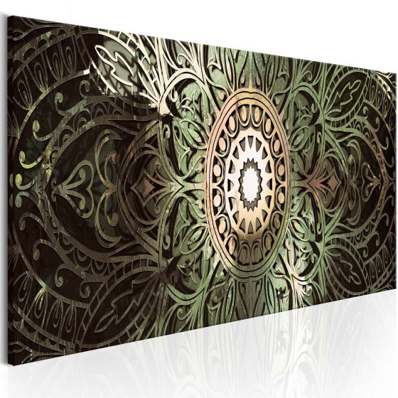 Emerald Mandala canvas print - flot billede på lærred