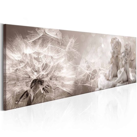 Cherubs and the Dandelion canvas print - flot billede på lærred