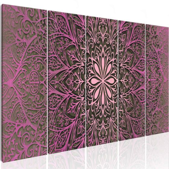 Pink Mandala canvas print - flot billede på lærred