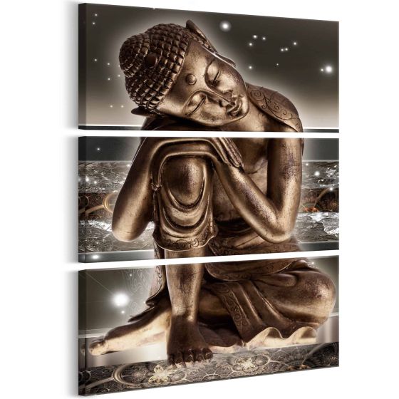 Buddha at Night canvas print - flot billede på lærred