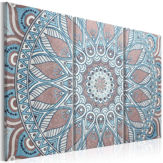 Oriental Circle (3 dele) canvas print - flot billede på lærred