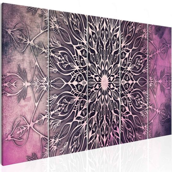 Center (5 dele) Pink canvas print - flot billede på lærred