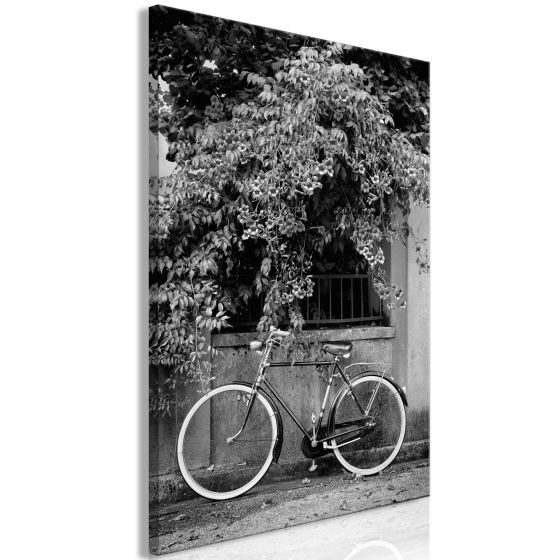 Bicycle and Flowers (1 del)  canvas print - flot billede på lærred