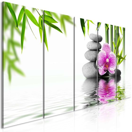 Water Garden (5 dele)  canvas print - flot billede på lærred