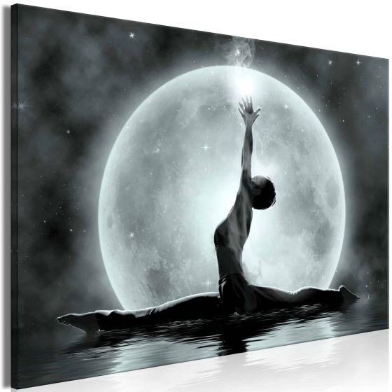 Garn (1 del) Grå canvas print - flot billede på lærred