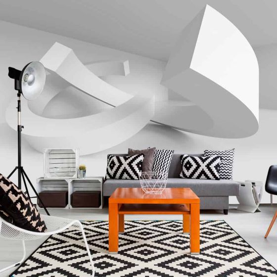 White Duet fotostat - flot foto tapet til væggen