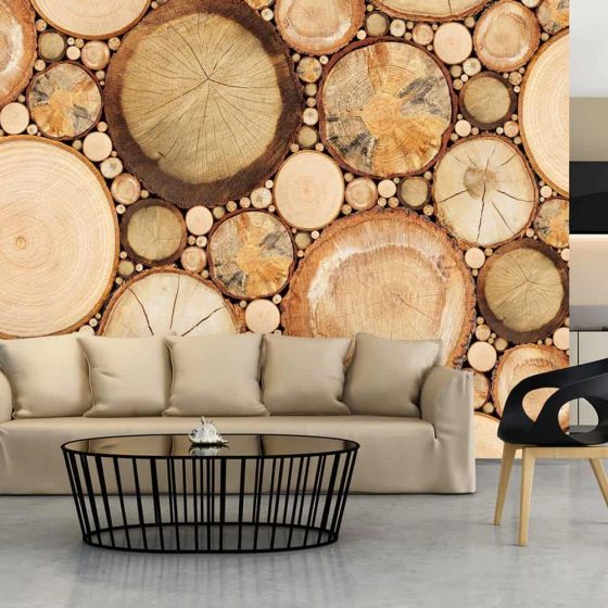 Wood grains fotostat - flot foto tapet til væggen