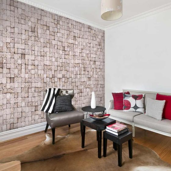 Stone background: mosaic tapet - flot tapet til væggen