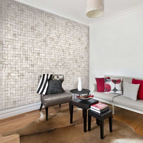 Stones: mosaic tapet - flot tapet til væggen