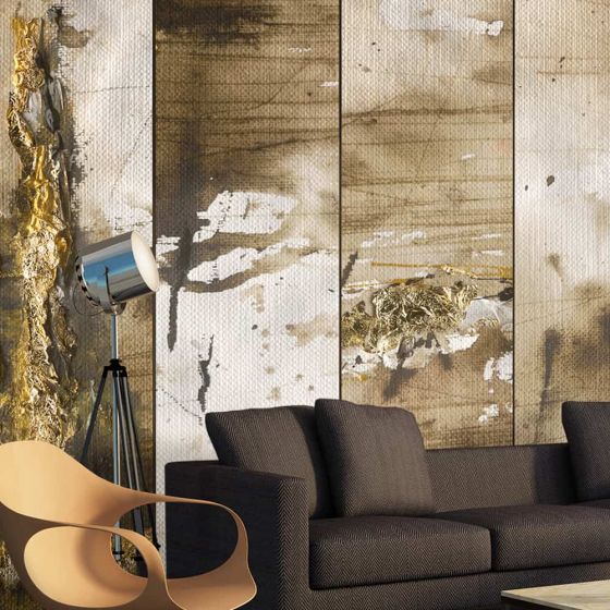 Gold nuggets tapet - flot tapet til væggen