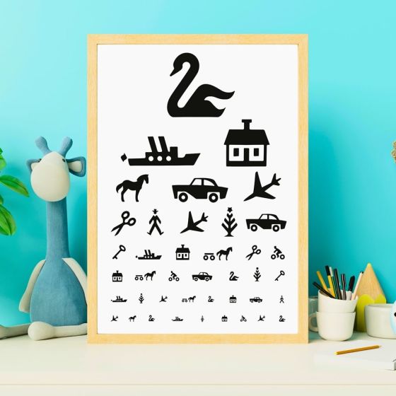 Synstavle til børn billede - Flot print til boligen