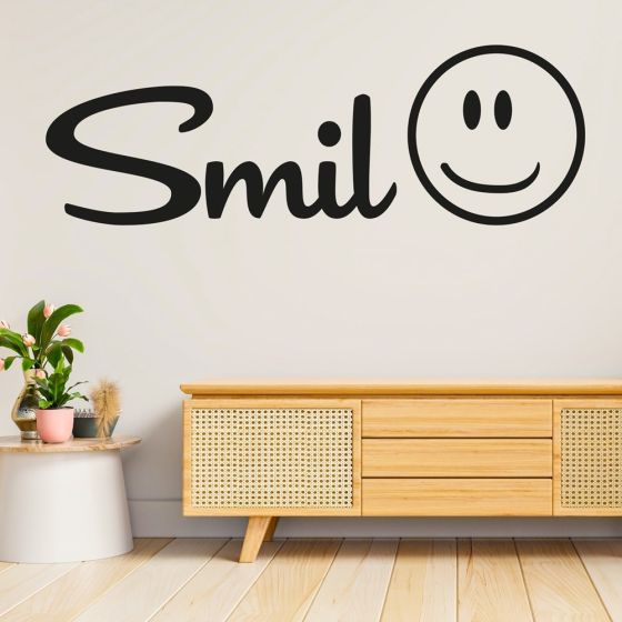 Smil wall sticker. Flot vægklistermærke til hjemmet.