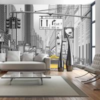 Gule taxaer i NYC fotostat - flot foto tapet til væggen