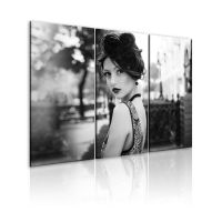 An elegant woman, retro style canvas print - flot billede på lærred