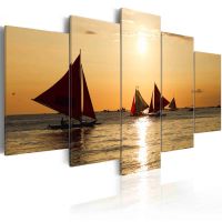 Sailbloats at dusk canvas print - flot billede på lærred