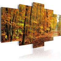 An alley among colorful leaves canvas print - flot billede på lærred