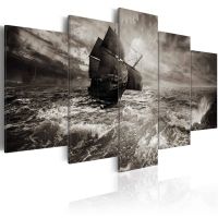 Ship in a storm canvas print - flot billede på lærred