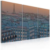 Paris - the city goes to sleep canvas print - flot billede på lærred
