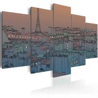 Paris - the darkness falls canvas print - flot billede på lærred