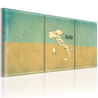 map: Italy canvas print - flot billede på lærred