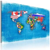 Flags of the World canvas print - flot billede på lærred