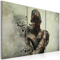 The man of stone - 3-delt canvas print - flot billede på lærred