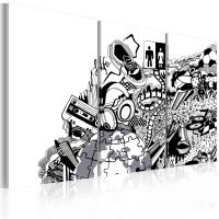 Artistic mess - 3-delt canvas print - flot billede på lærred