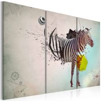 zebra - Abstrakt canvas print - flot billede på lærred