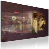 lion (abstract) canvas print - flot billede på lærred