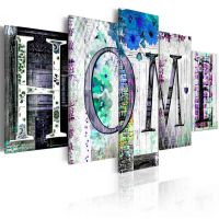 Solid foundation in navy canvas print - flot billede på lærred