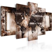 Platinum map canvas print - flot billede på lærred