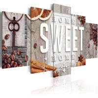 Home sweet home - Kaffe & krydderier canvas print - flot billede på lærred