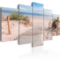 Morning on the beach canvas print - flot billede på lærred