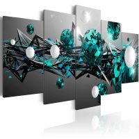 Turquoise Solar System canvas print - flot billede på lærred