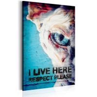 I Live Here, Respect Please canvas print - flot billede på lærred