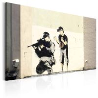 Sniper and Child by Banksy canvas print - flot billede på lærred