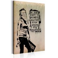 Graffiti Slogan by Banksy canvas print - flot billede på lærred